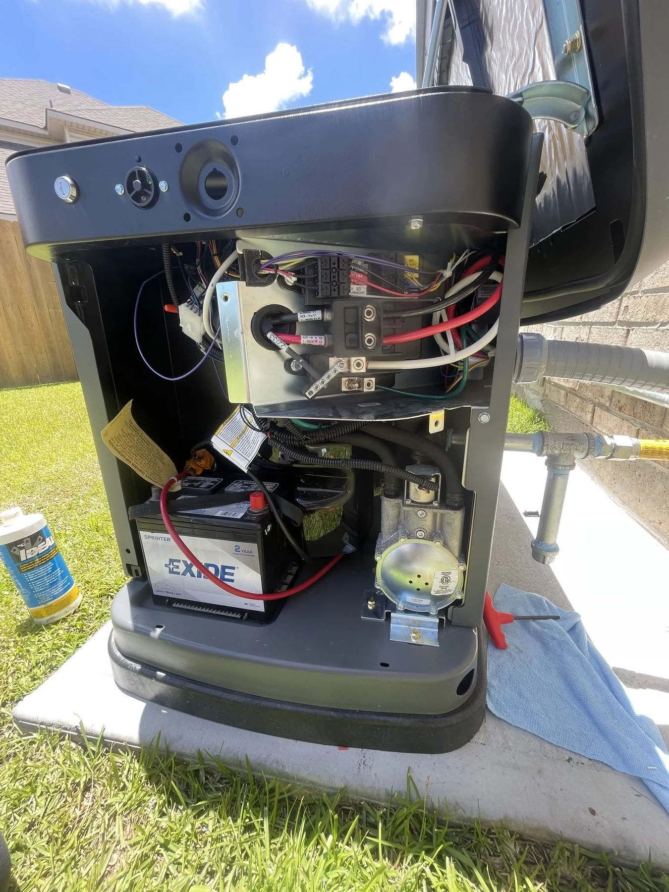 Generator components during maintenance
